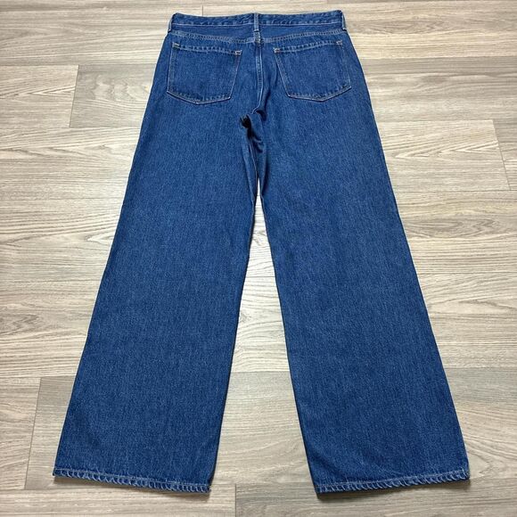 New With Tags Old Navy Extra High Rise Wide Leg Blue Jeans Size 12 Tall - Picture 8 of 8